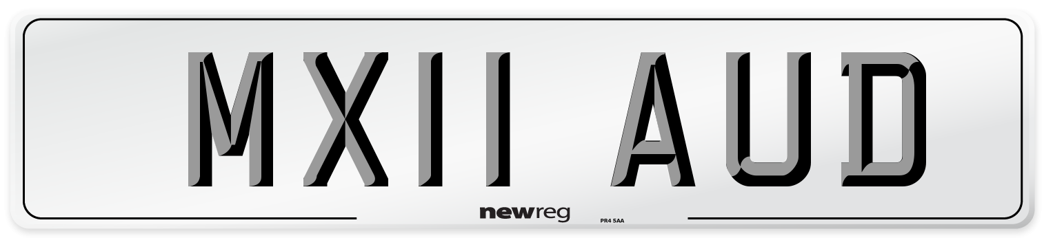 MX11 AUD Number Plate from New Reg